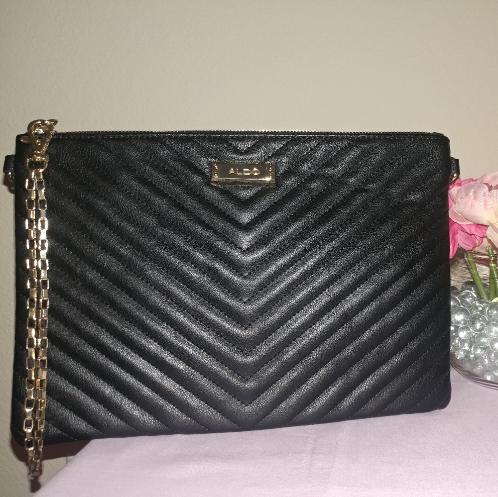Aldo-Large, Black Clutch/Wristlet